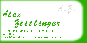 alex zeitlinger business card